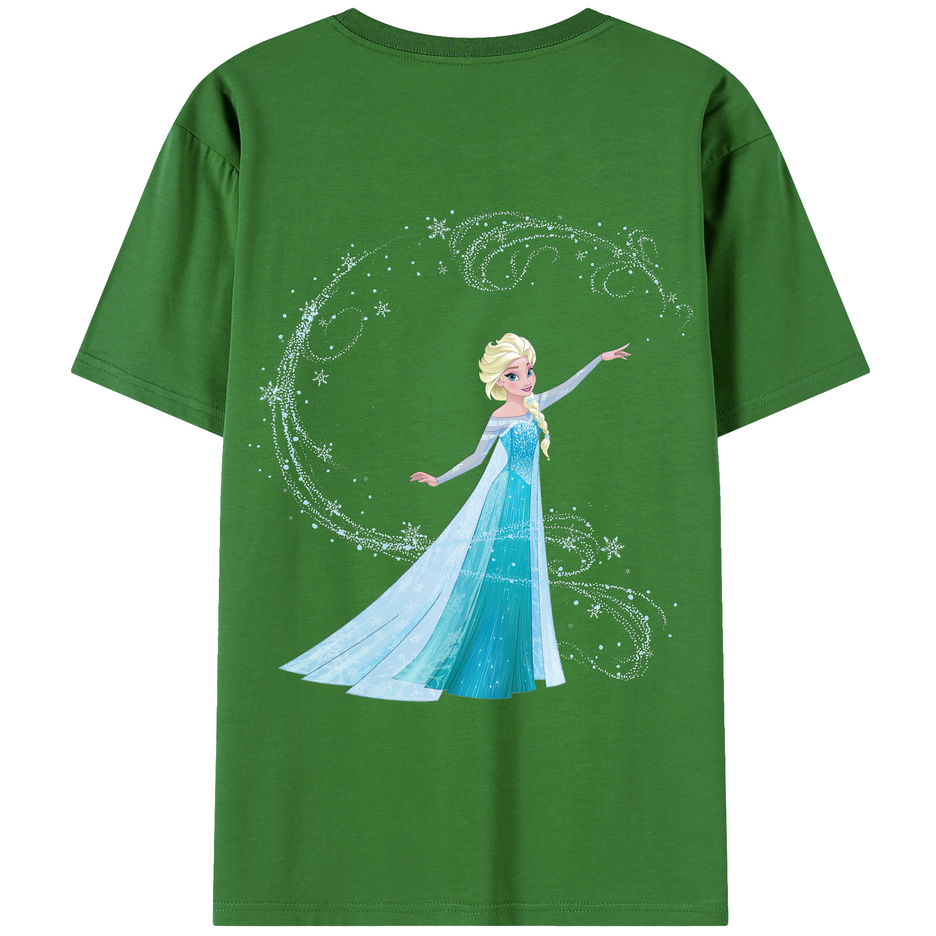 （画像用） アナと雪の女王 アンナ エルサ Frozen Anna Elsa レディース半袖Tシャツ(バックプリント)